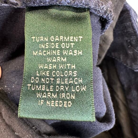 Lauren Ralph Lauren Active Navy Blue Corduroy Slim Mid Rise Pants Womens Size 2 - Picture 14 of 16